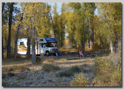 Gros Ventre campsite near Jackson Hole, Wyoming.